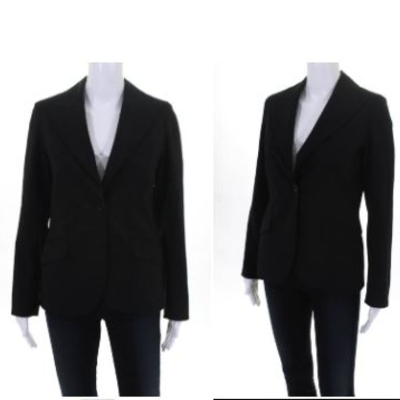 jennifer hope Jackets & Blazers - JENNIFER HOPE ONE BUTTON BLAZER BLACK WOOL SIZE 2